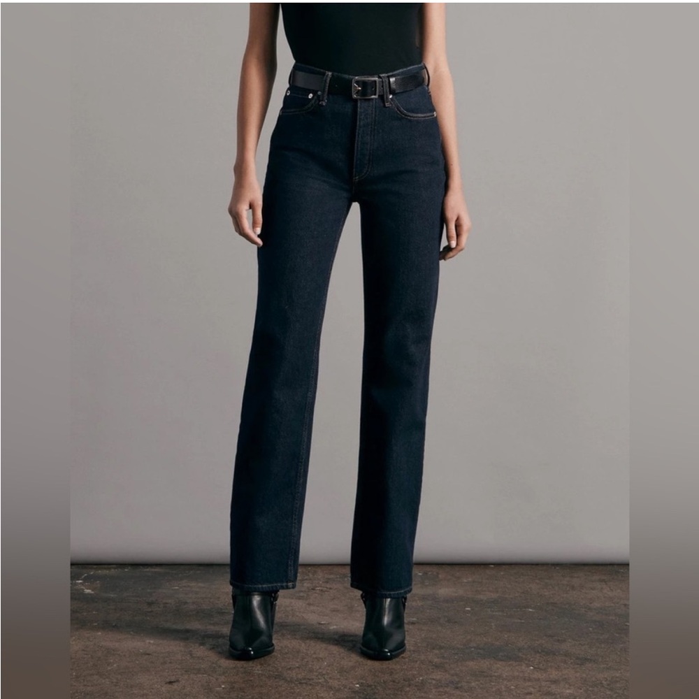 rag & bone Women's Straight Leg Jeans - Dark Blue